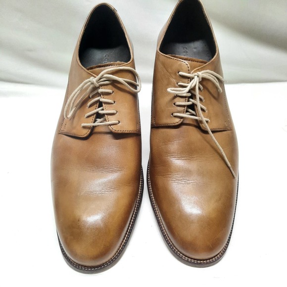 Cole Haan Williams Plain Toe Oxford British Tan Leather Men\'s Dress Shoes 13 main image 8